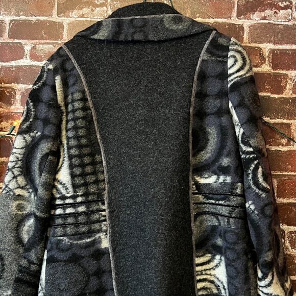 VEX Collection Geometric Boiled Wool Blend Button-Front Jacket - Picture 12 of 14